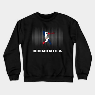 Dominica Retro Baseball Design I Love Dominican Men Women Crewneck Sweatshirt